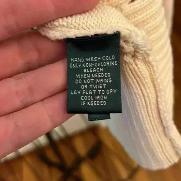 Lauren Ralph Lauren Gold Cardigan Sweater-SZ S - Picture 8 of 9